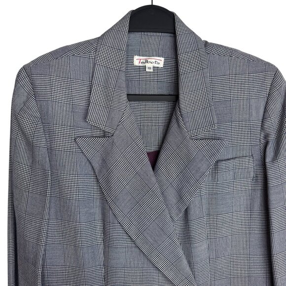 Vintage‎ Talbots Houndstooth Double-Breasted Blazer Dress Gold Buttons Size 10 - Picture 3 of 13